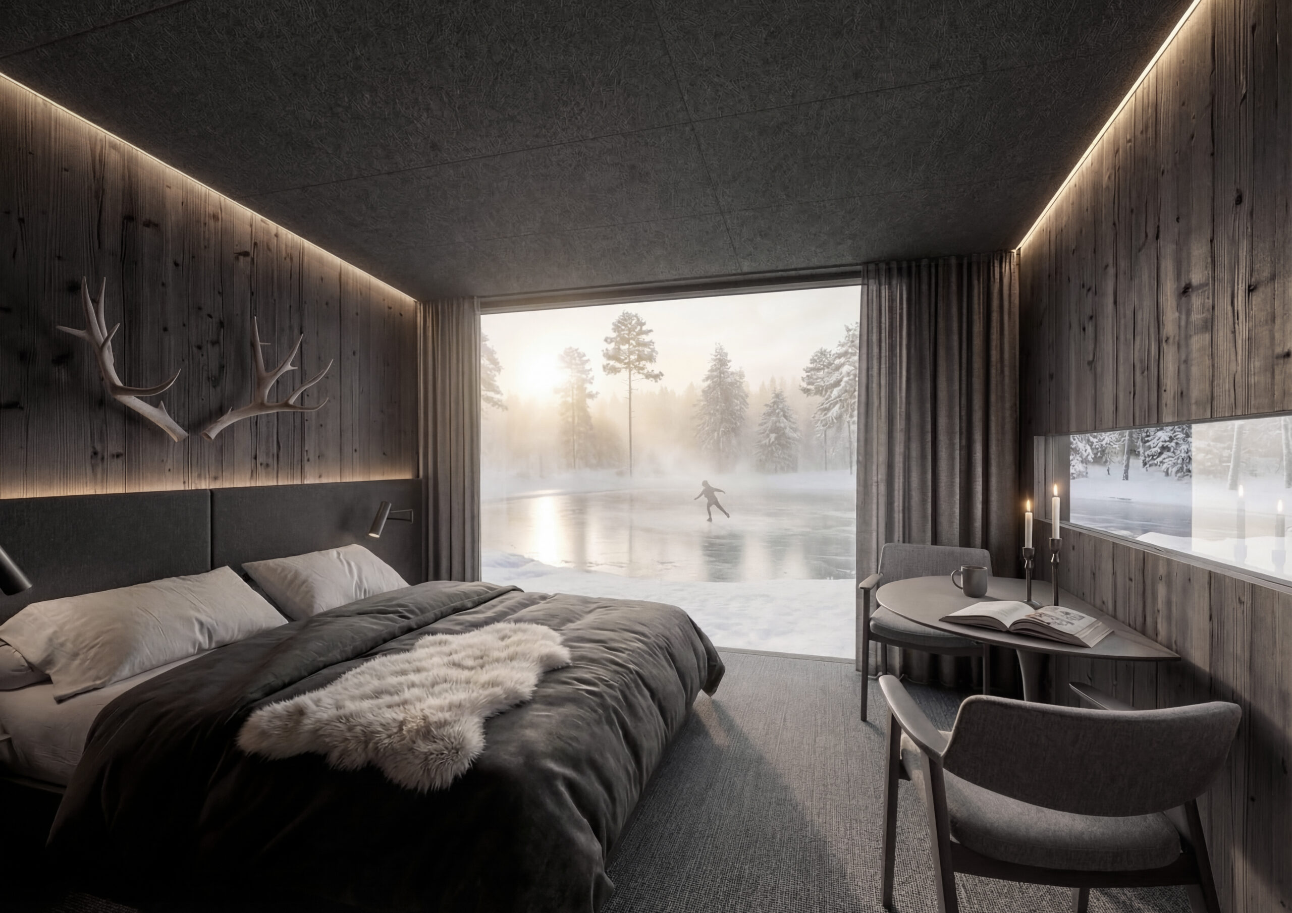 VALOARA Premium Nest avara oleskelutila ja suuri panoraamaikkuna