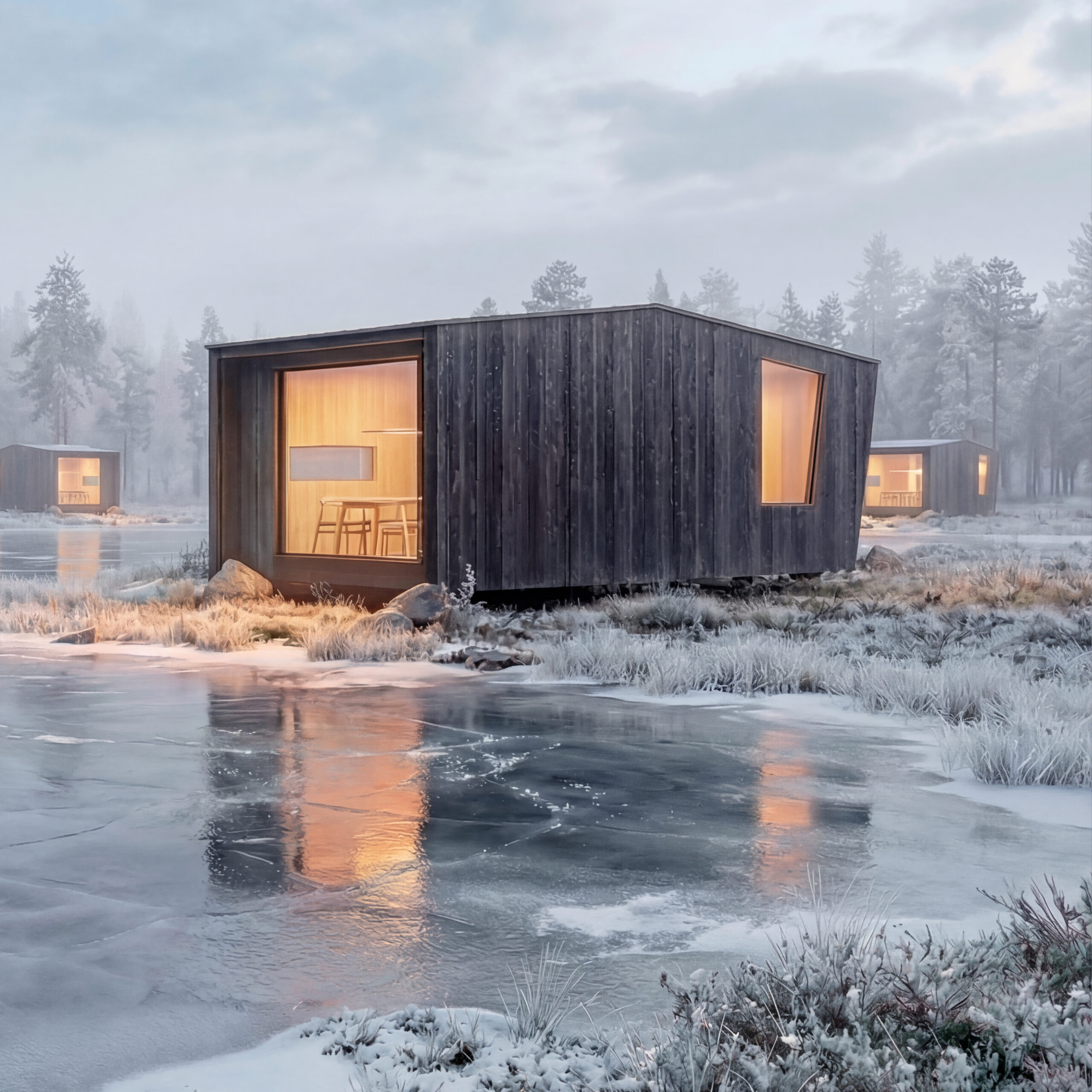 VALOARA Premium Nest talvisessa tunturimaisemassa